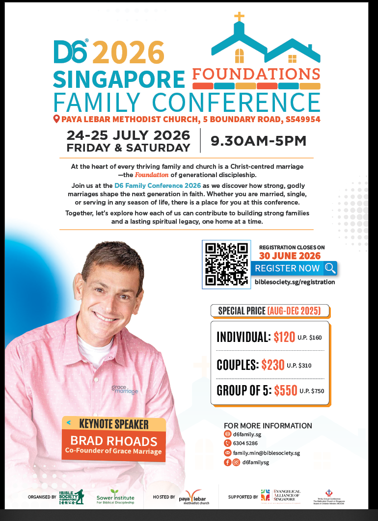 D6 Singapore Family Conference 2026 <br/>(24-25 July 2026) - Couples